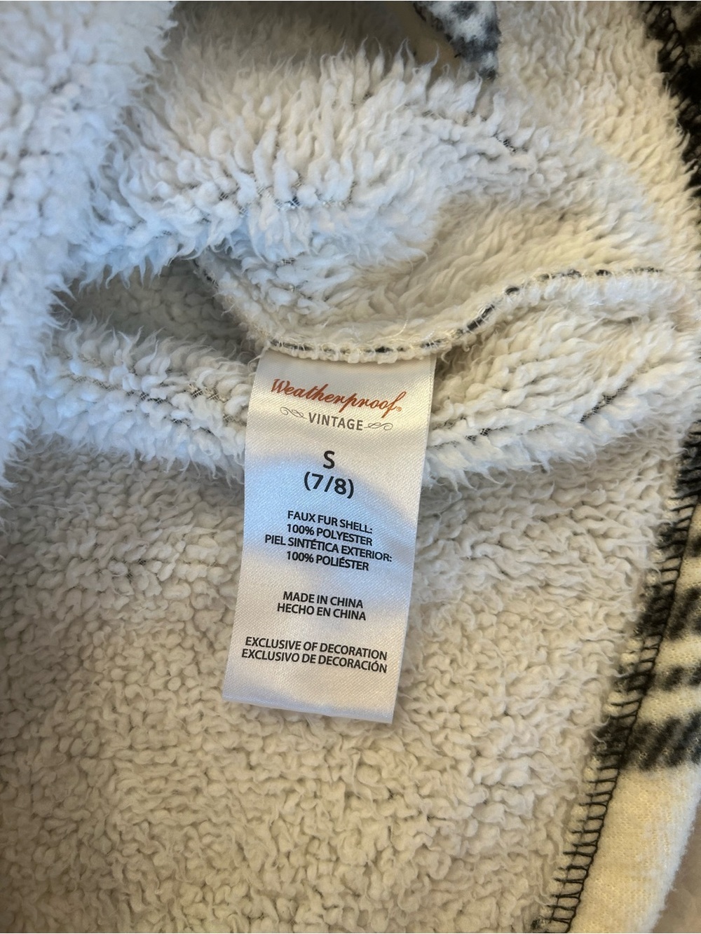 Weatherproof Vintage Boys S 7/8 Plaid Sherpa Fleece Jacket Shacket - Picture 6 of 8